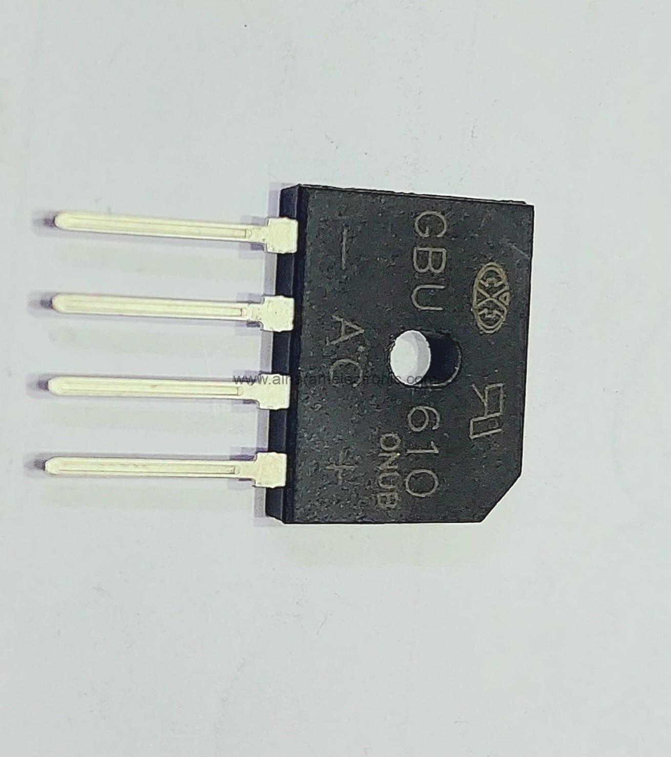 5 Stück GBU606 Brückengleichrichter Diode Flachbrücke 6A 600V Einphasig 4